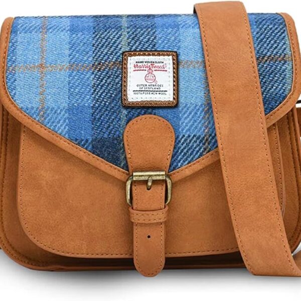 Islander Women Saddle Bag Harris Tweed & PU Leather