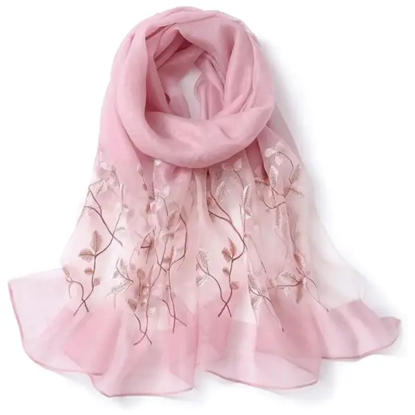 Women Silk & Wool Long and Large Scarf Shawl
